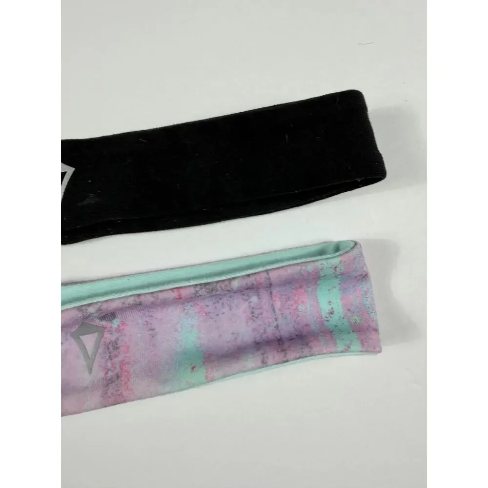 Ivivva by Lululemon Athletic Headband Lot Black Pastel Tie Dye Girls